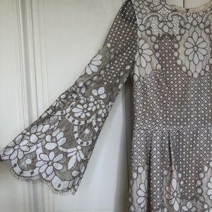Eliza J Lace Dress Ivory Cut Out Size 8 New with Tags